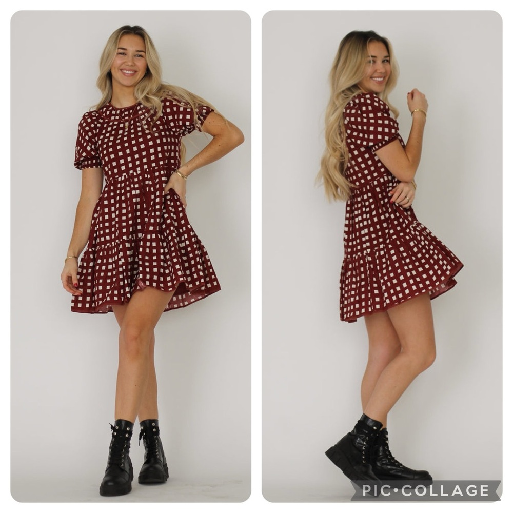 Anthropologie Find Me Now “Cooper” Canyon Rust Red Mini Dress